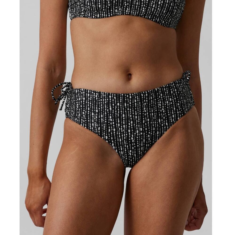 NWT Athleta cinch full bikini swim bottom - XS - rice pearls black - XS